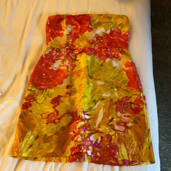 J. Crew Dresses & Skirts - JCrew colorful silk strapless dress.